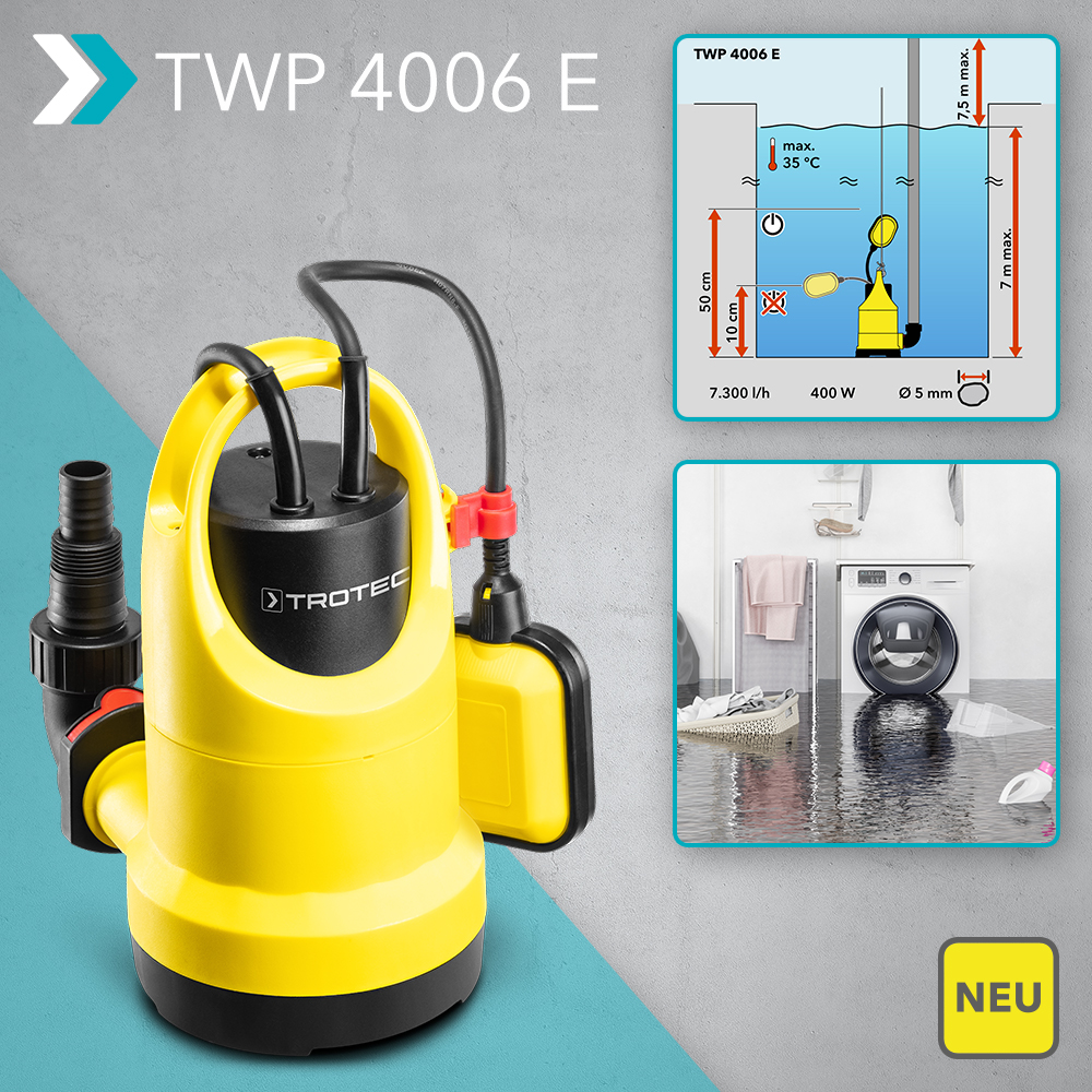 Klarwasser-Tauchpumpe TWP 4006 E - TROTEC